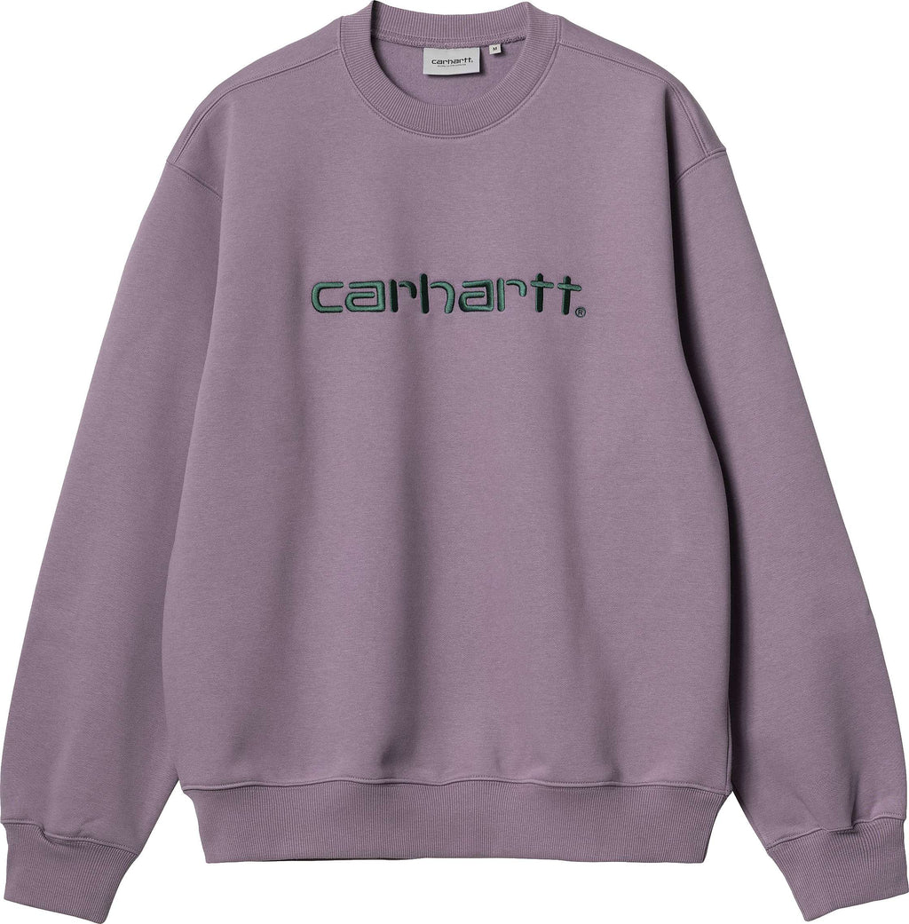 Carhartt Wip Felpa Carhartt Sweat Glassy Purple Discover Viola Uomo - 1