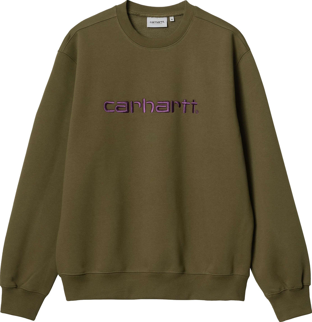 Carhartt Wip Felpa Carhartt Sweat Highland Cassis Verde Uomo - 1