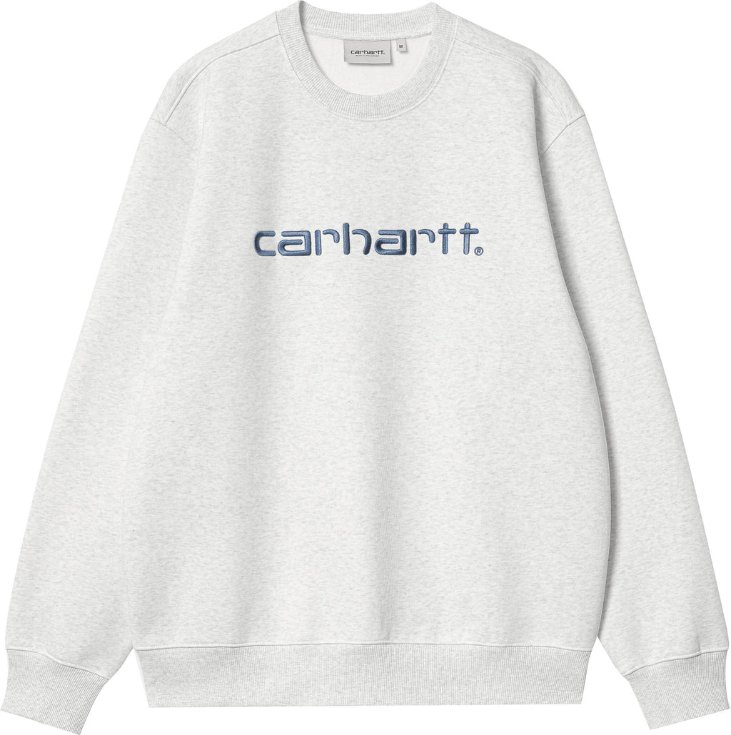 Carhartt Wip Felpa Carhartt Sweat Ash Heather Liberty Grigio Uomo - 1