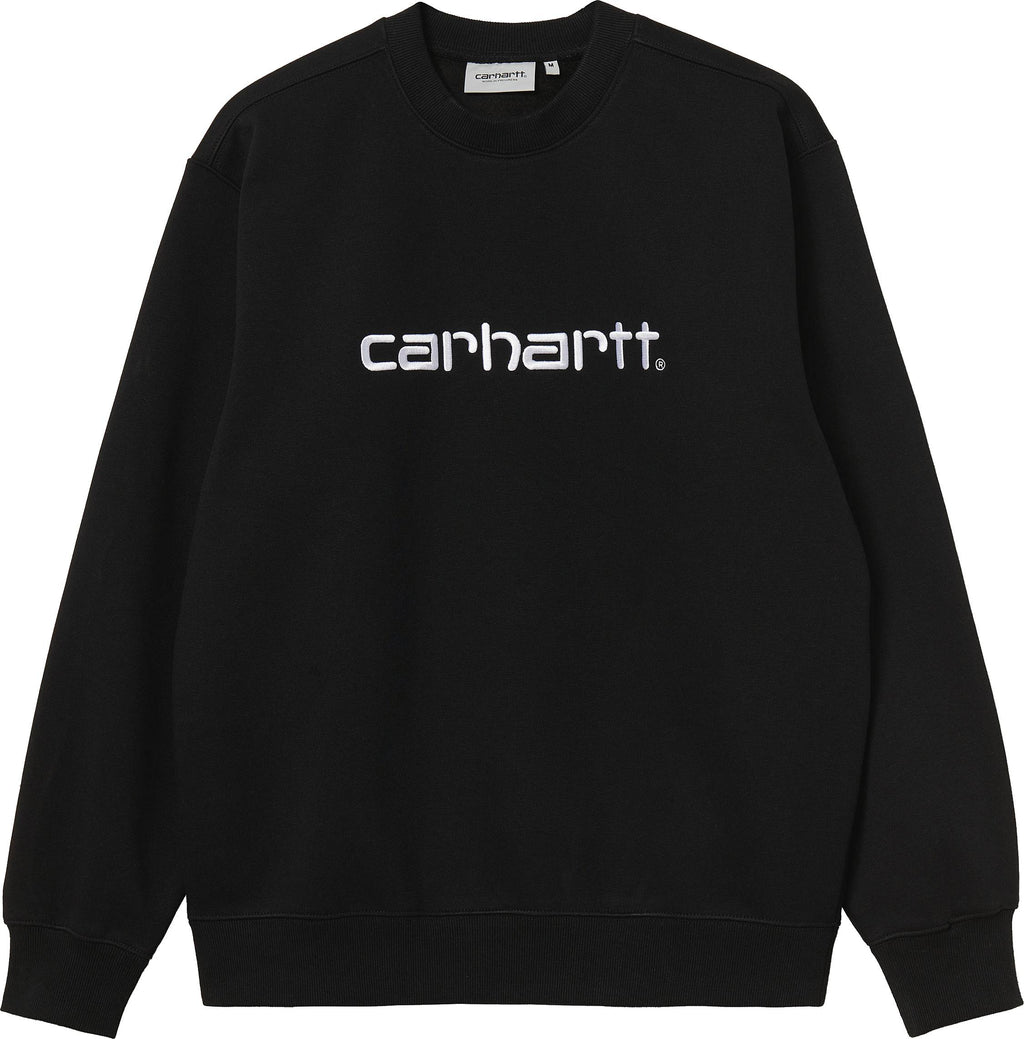 Carhartt Wip Felpa Carhartt Sweat Black White Nero Uomo - 1