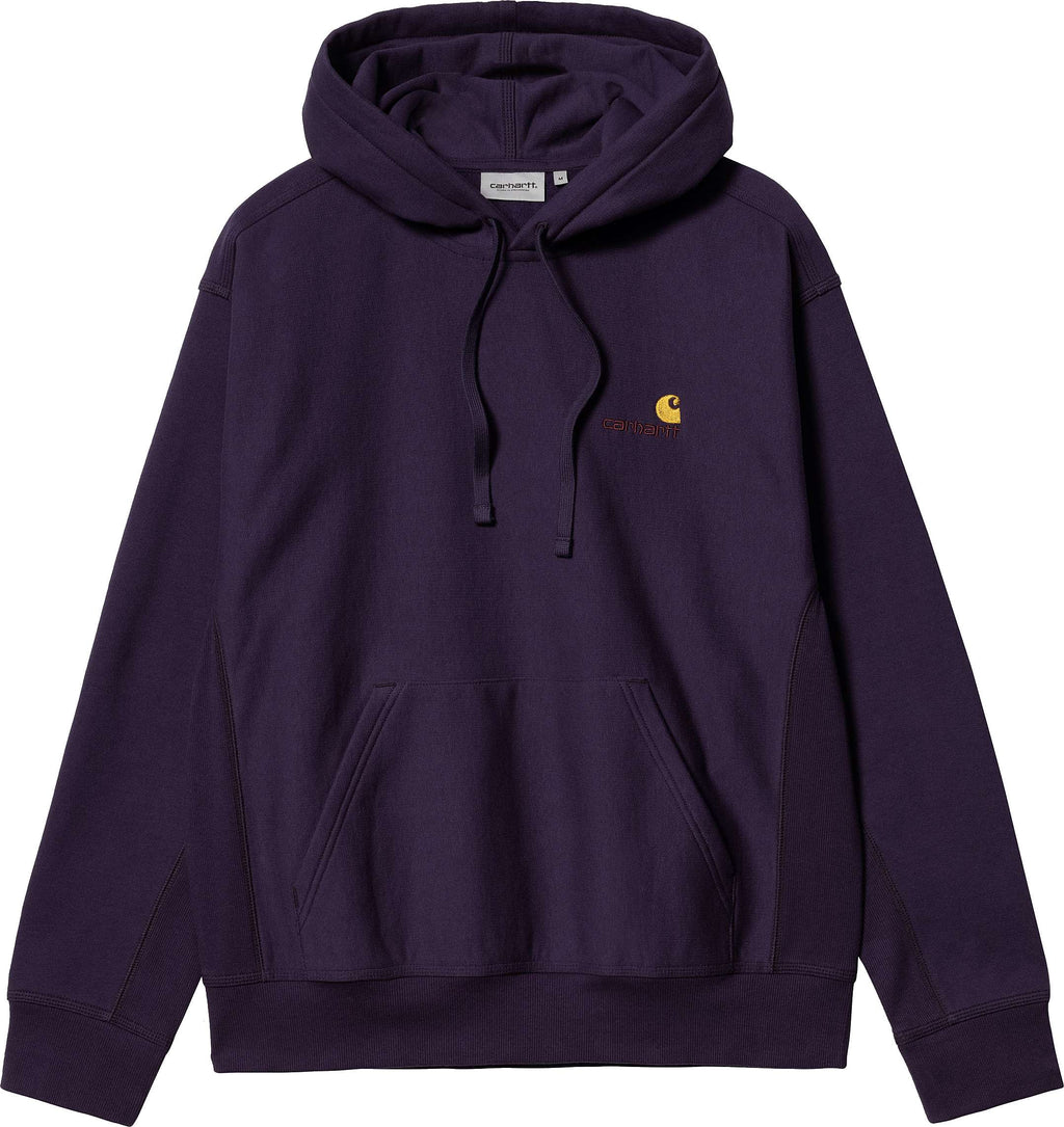 Carhartt Wip Felpa Hooded American Script Sweat Cassis Viola Uomo - 1