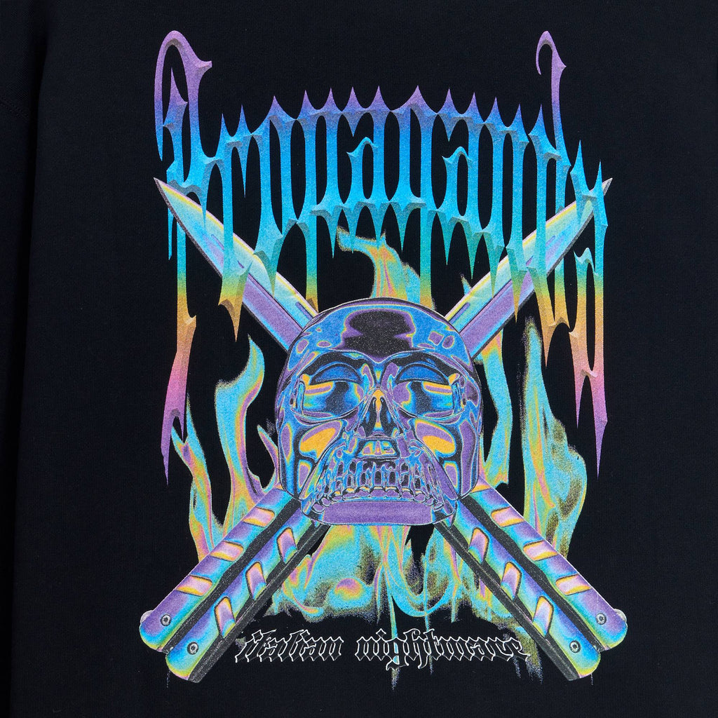 Propaganda Felpa Rainbow Hoodie Black Nero Uomo - 3