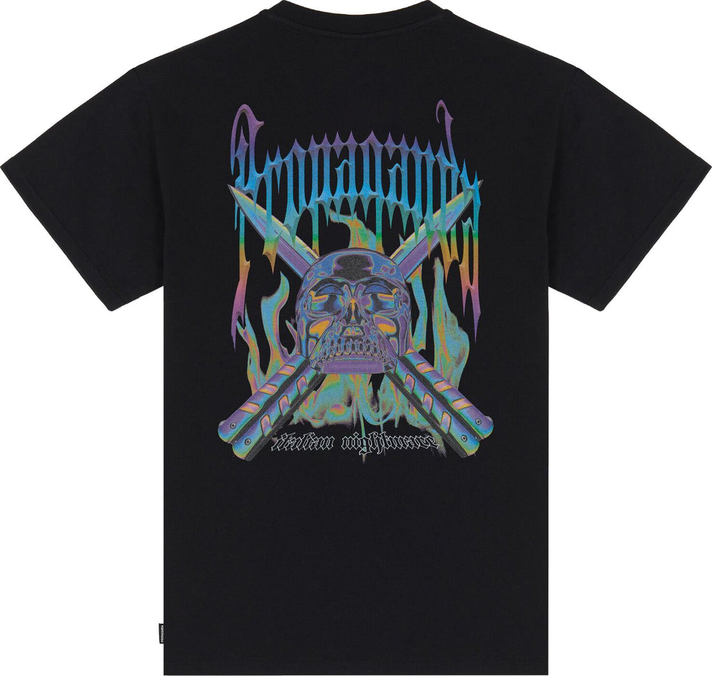 Propaganda T-shirt Rainbow Tee Black Nero Uomo - 1