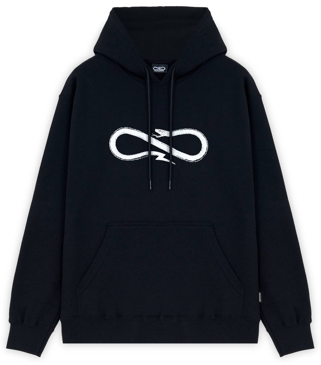 Propaganda Felpa Logo Hoodie Black Nero Uomo - 1