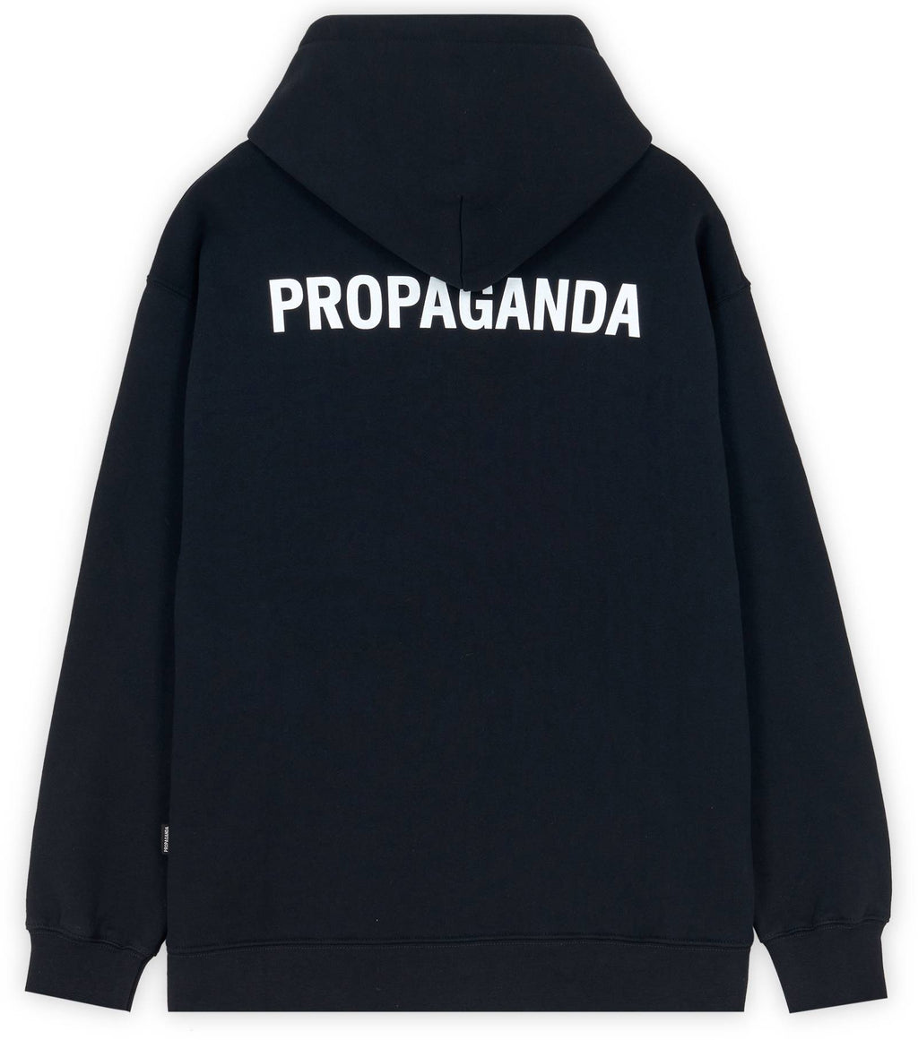Propaganda Felpa Logo Hoodie Black Nero Uomo - 2