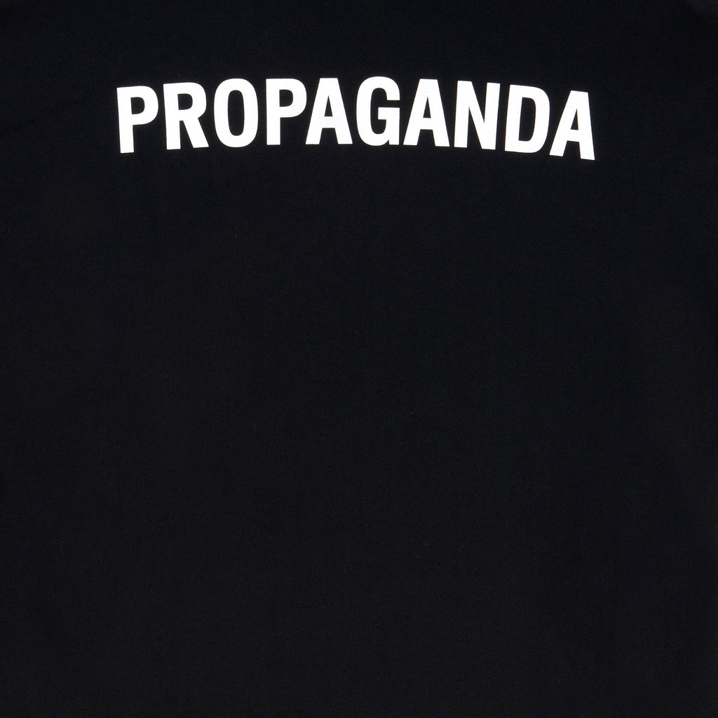 Propaganda Felpa Logo Hoodie Black Nero Uomo - 3