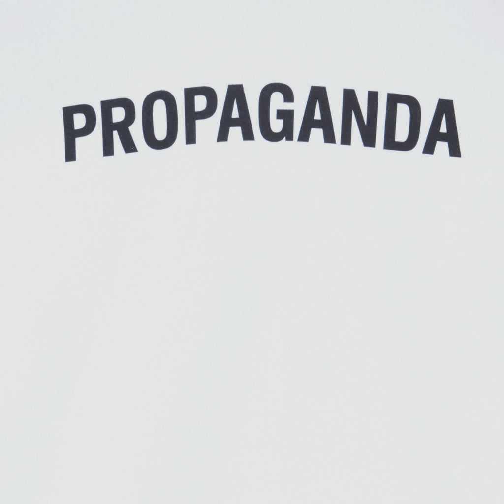 Propaganda Felpa Logo Hoodie White Bianco Uomo - 3