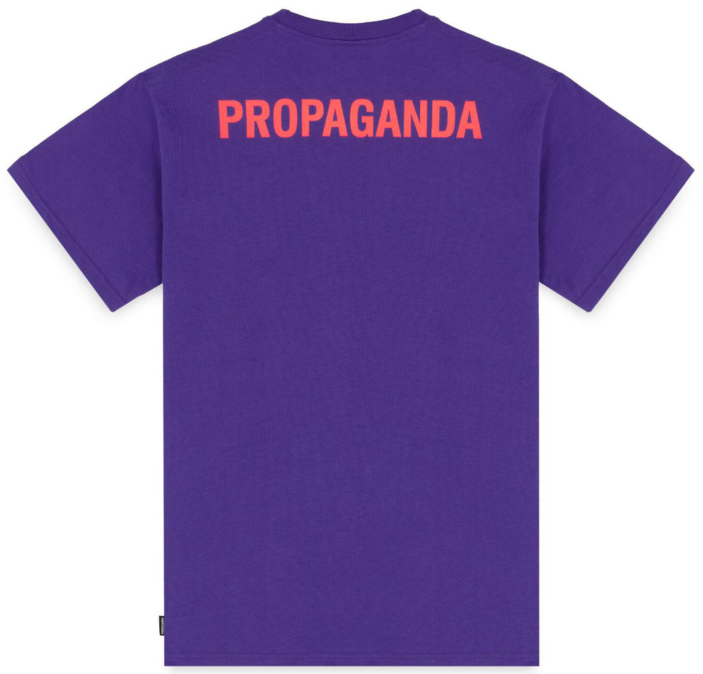 Propaganda T-shirt Logo Tee Violet Viola Uomo - 2