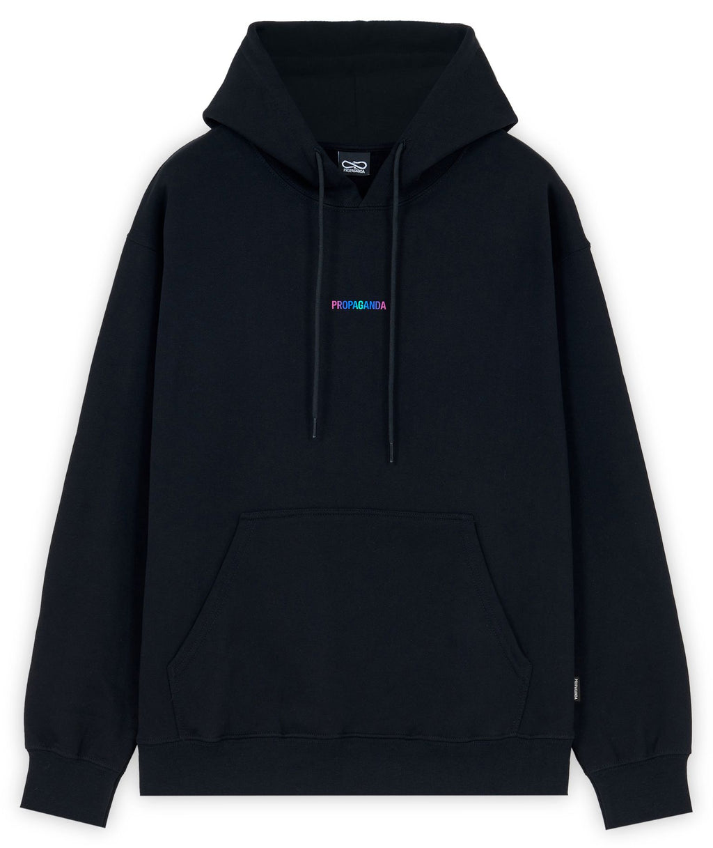 Propaganda Felpa Ribs Gradient Hoodie Black Nero Uomo - 2