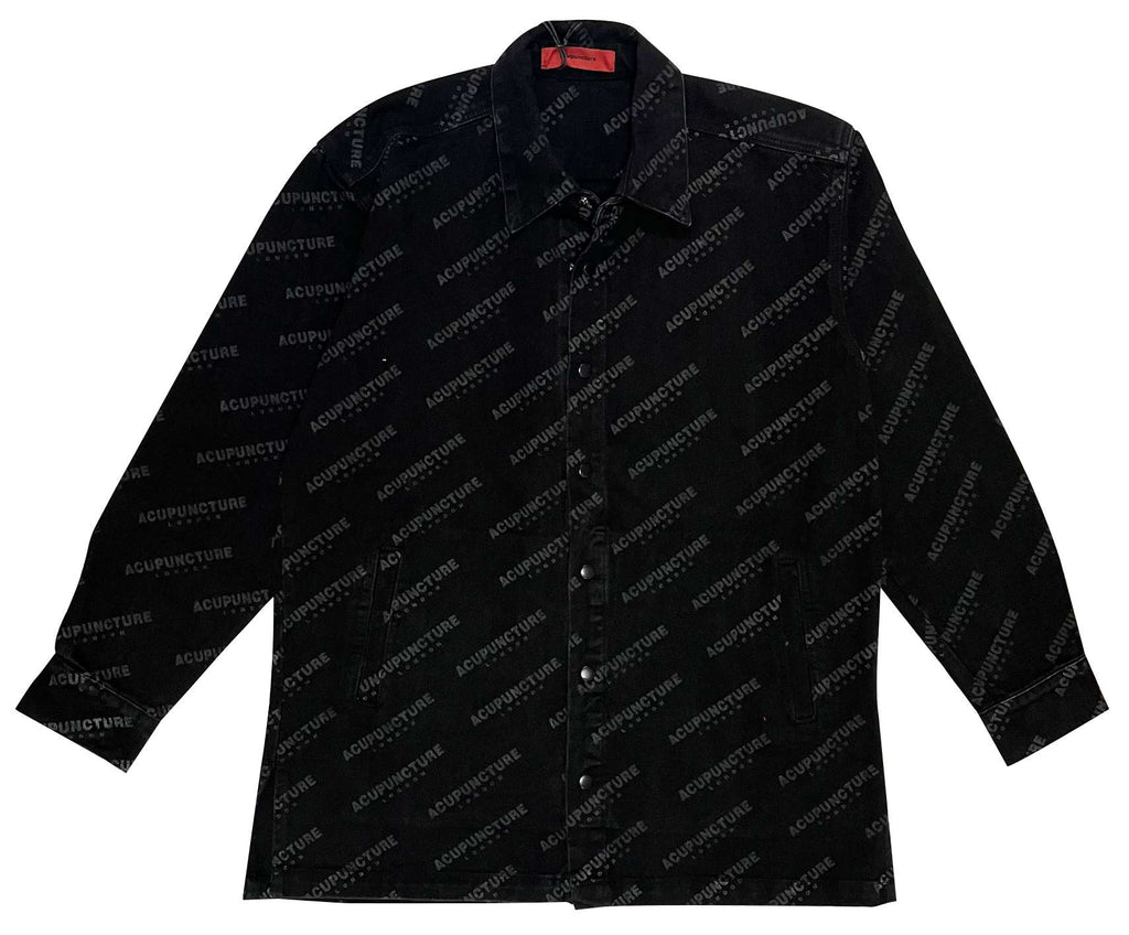 Acupuncture Giacca Acu Shacket All Over Jeans Black Nero Uomo - 1