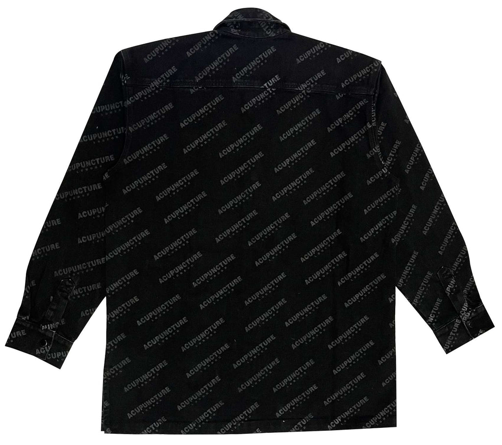 Acupuncture Giacca Acu Shacket All Over Jeans Black Nero Uomo - 2