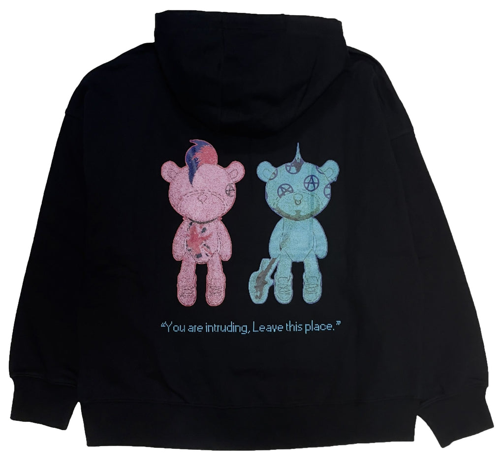Acupuncture Felpa Acu Hoodie Signature Bear Black Nero Uomo - 1