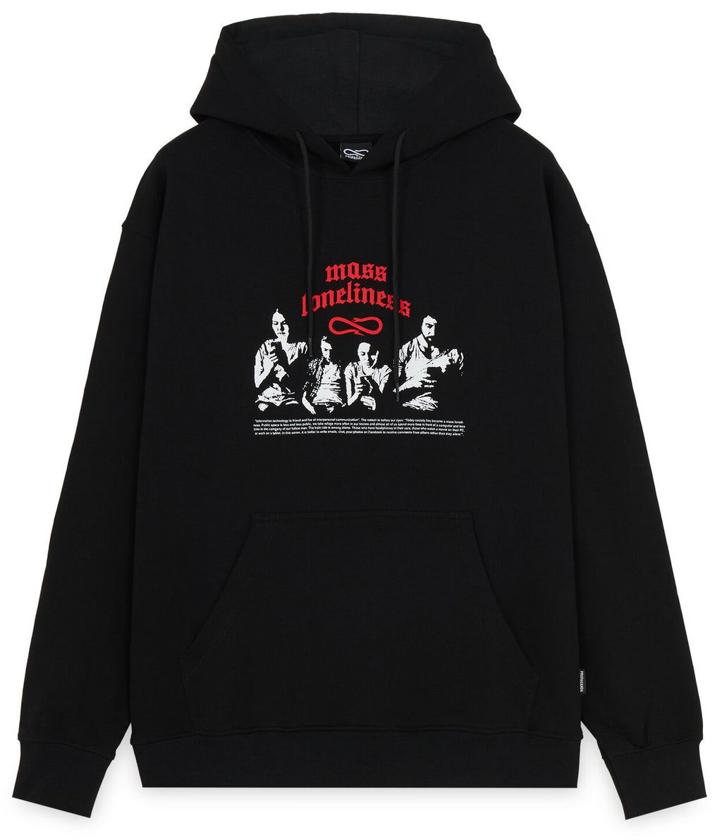Propaganda Felpa Loneliness Hoodie Black Nero Uomo - 1