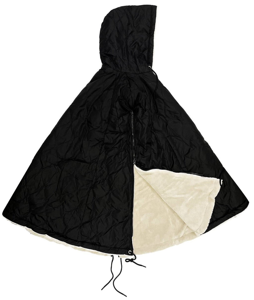 Taion Poncho Military Cape Black Cream Nero Uomo - 3