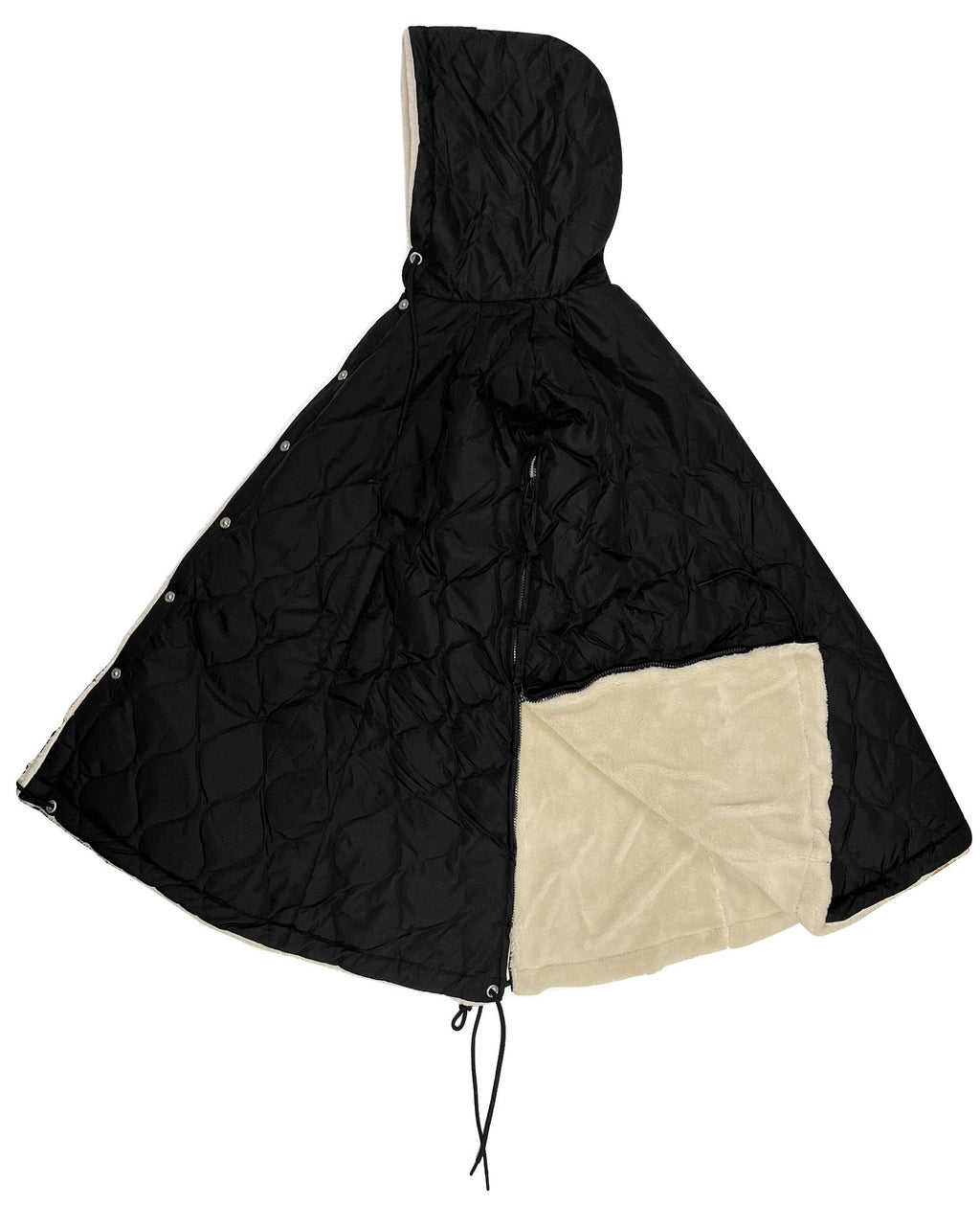 Taion Poncho Military Cape Black Cream Nero Uomo - 4