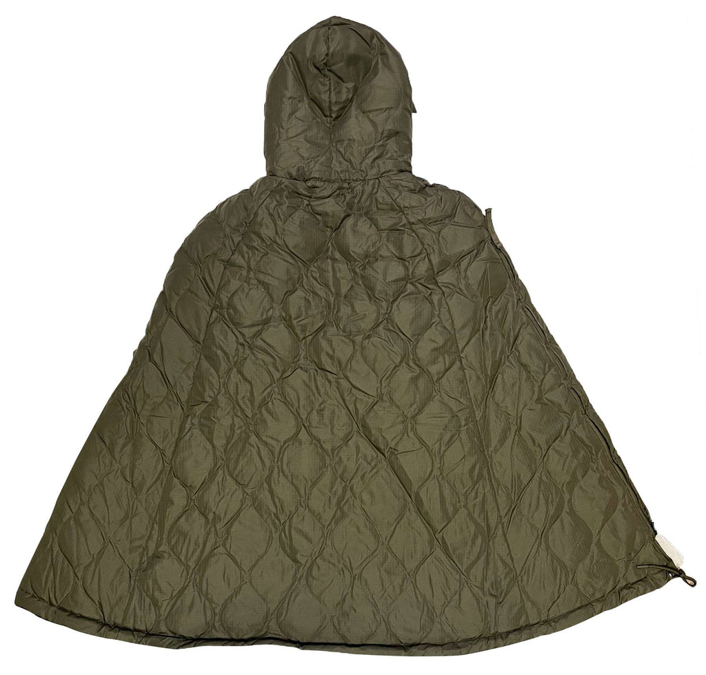 Taion Poncho Military Cape Dark Olive Cream Verde Uomo - 2
