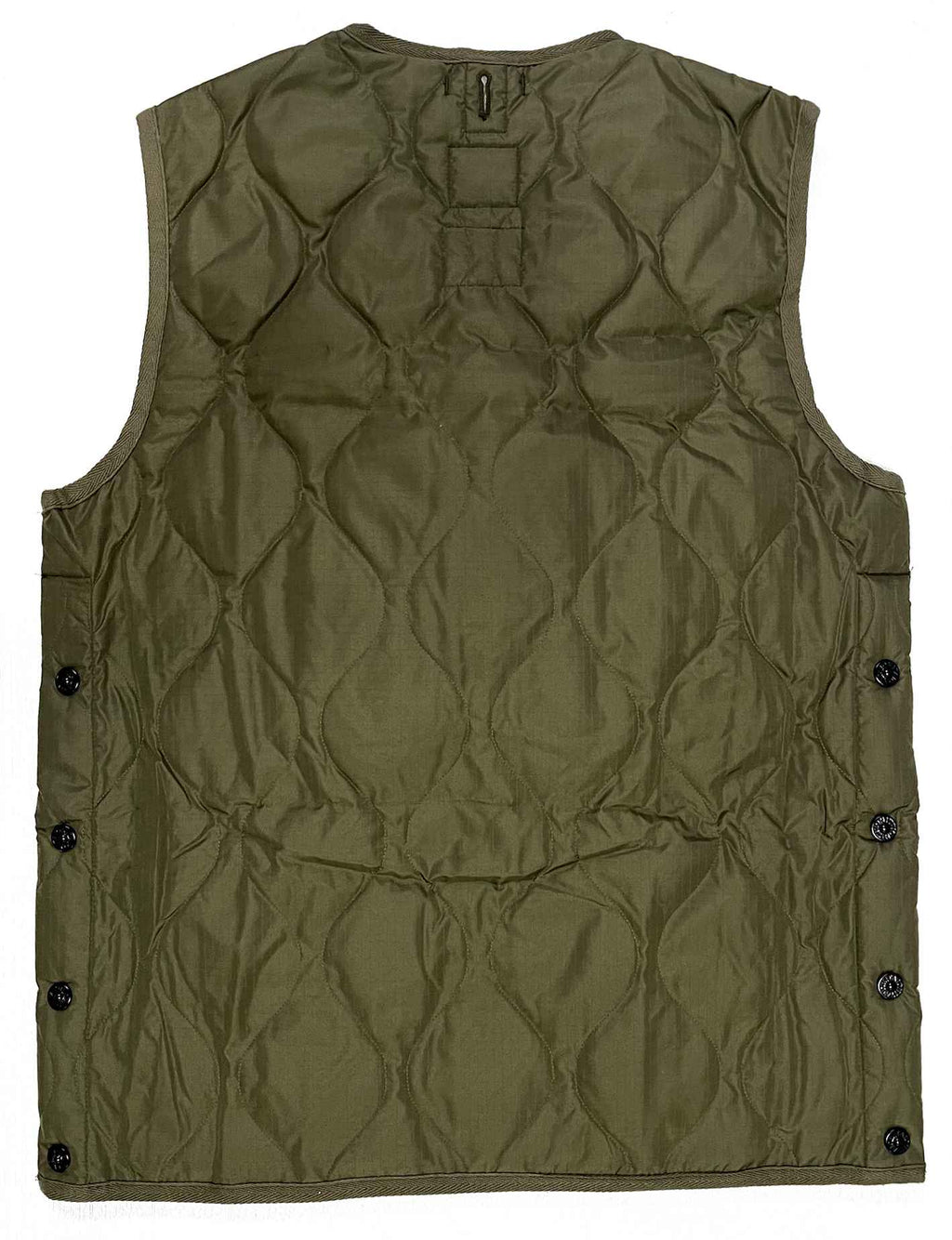 Taion Gilet Military V Neck Snap Vest Dark Olive Verde Uomo - 2