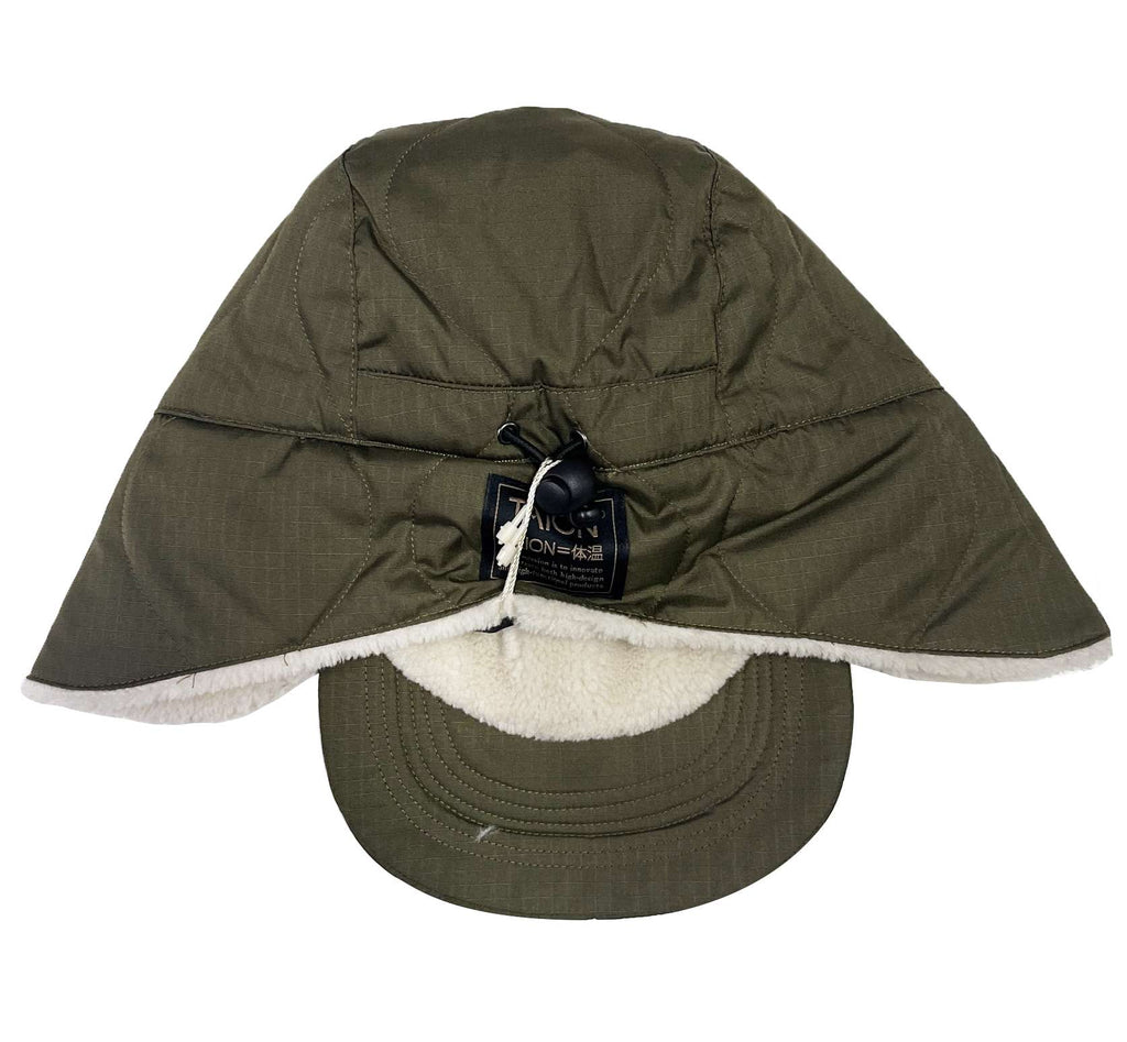 Taion Cappello Military Down Cap Dark Olive Cream Verde Uomo - 3