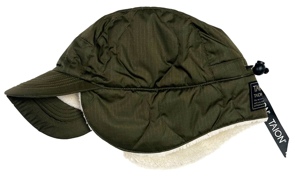 Taion Cappello Military Down Cap Dark Olive Cream Verde Uomo - 2