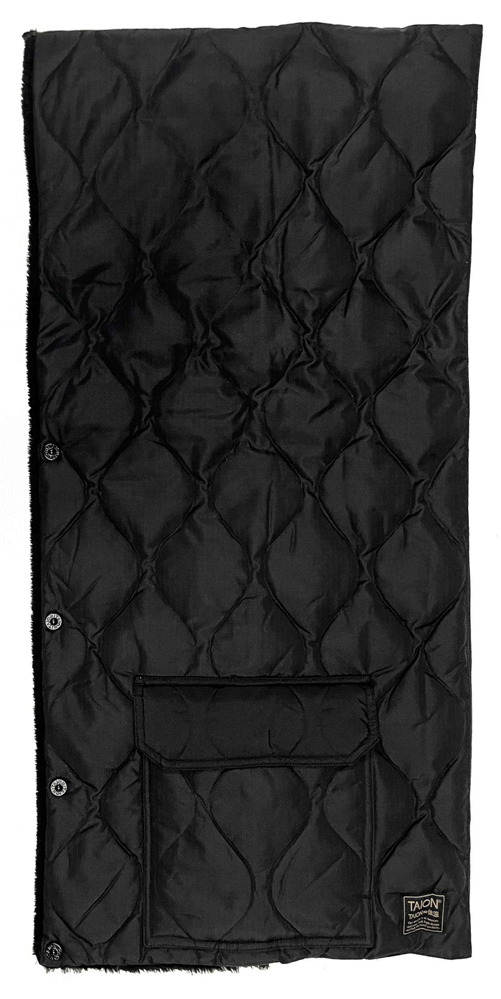 Taion Sciarpa Military Reversible Down Stole Black Black Nero Uomo - 2