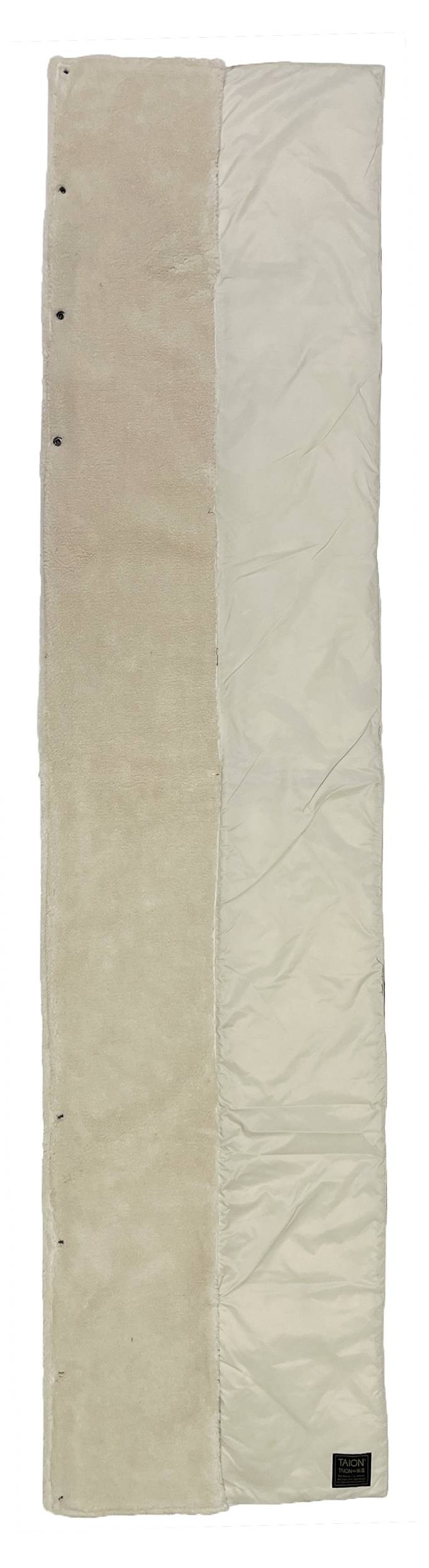 Taion Sciarpa Military Reversible Down Stole Dark Olive Cream Verde Uomo - 3
