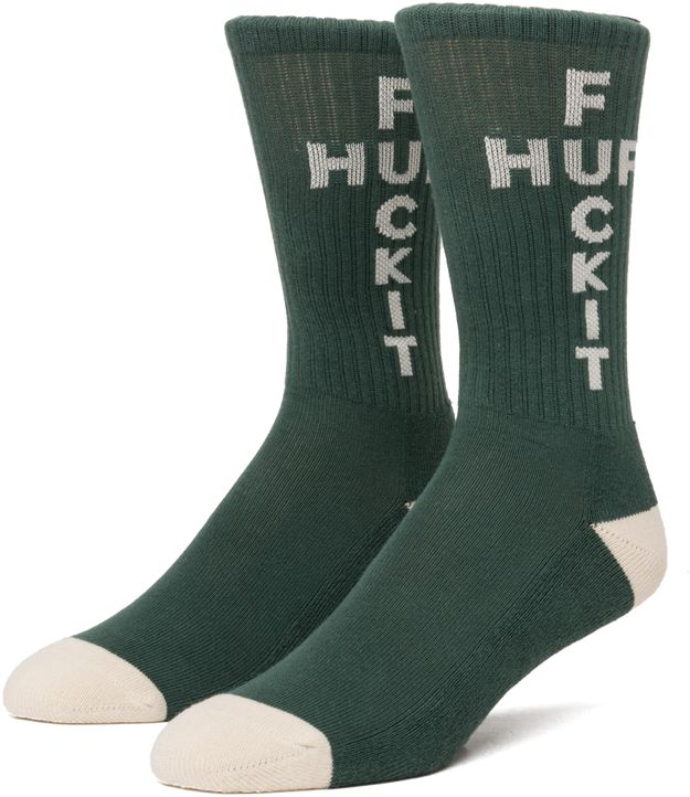 Huf Calze Strike Through Crew Socks Pine Verde Uomo - 1