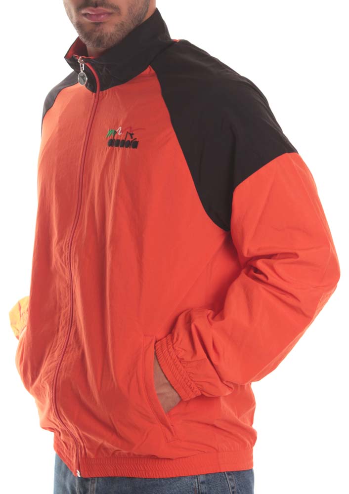 Diadora Track Jacket Bella Vita I Red Cherry Tree Arancione Uomo - 3