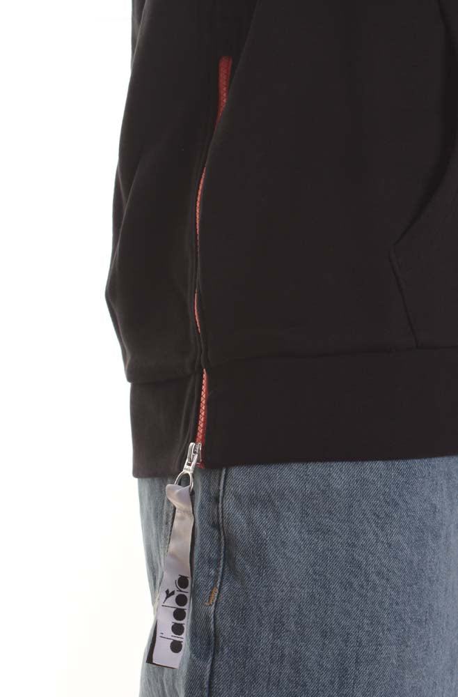 Diadora Felpa Hoodie Trofeo Black Nero Uomo - 4