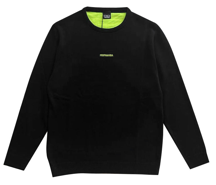 Propaganda Maglione Triangle Ribs Sweater Black Nero Uomo - 2