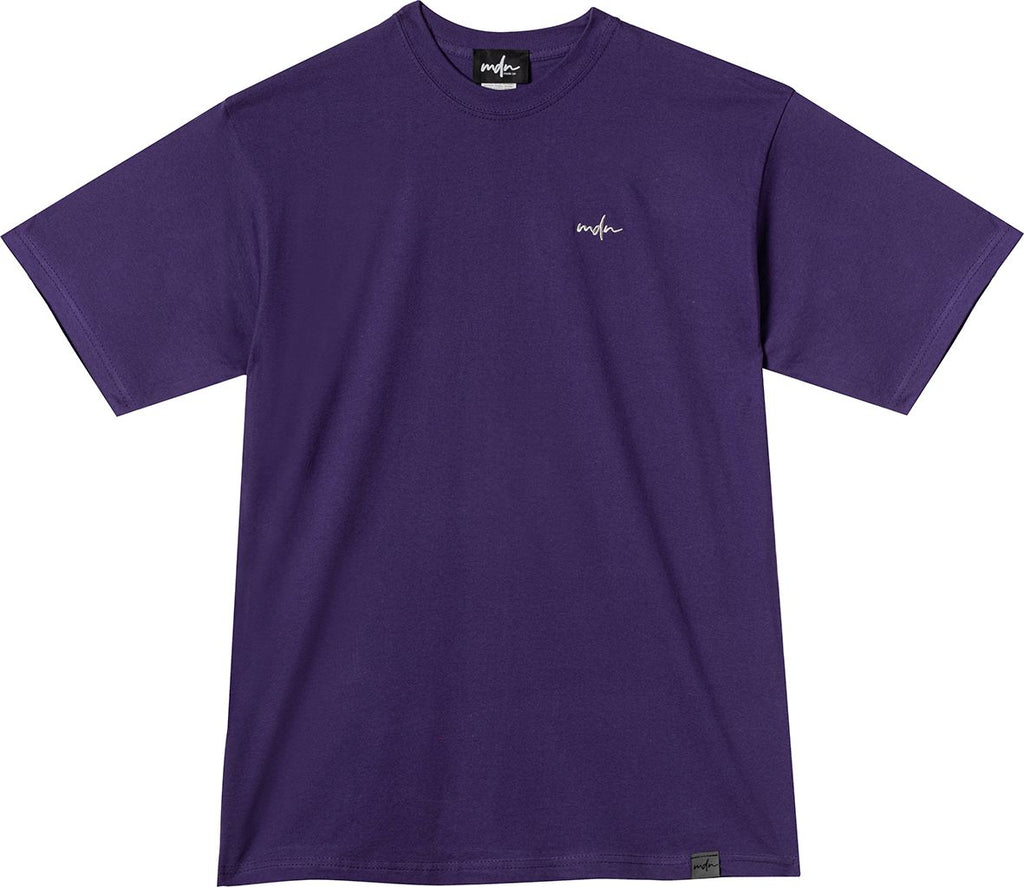  Mdn T-shirt Basic Logo Regular Fit Purple White Uomo Viola