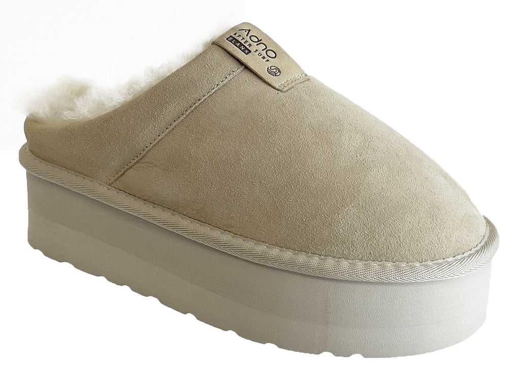Adno Scarpe Maxi Lull Slide 5.0 1000 W Sheep Skin Suede Cloud Grigio Donna - 2