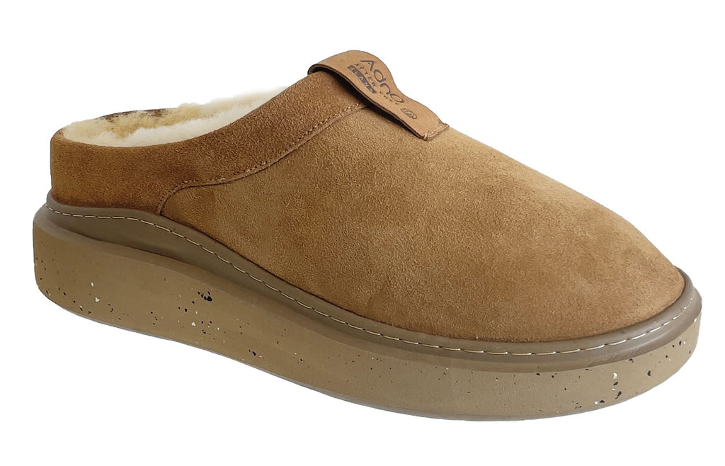 Adno Scarpe Blank Slide 1003 M Sheep Skin Chestnut Marrone Uomo - 3