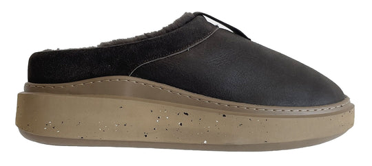 Adno Scarpe Blank Slide 1003 M Sheep Skin Coffee Uomo Nero