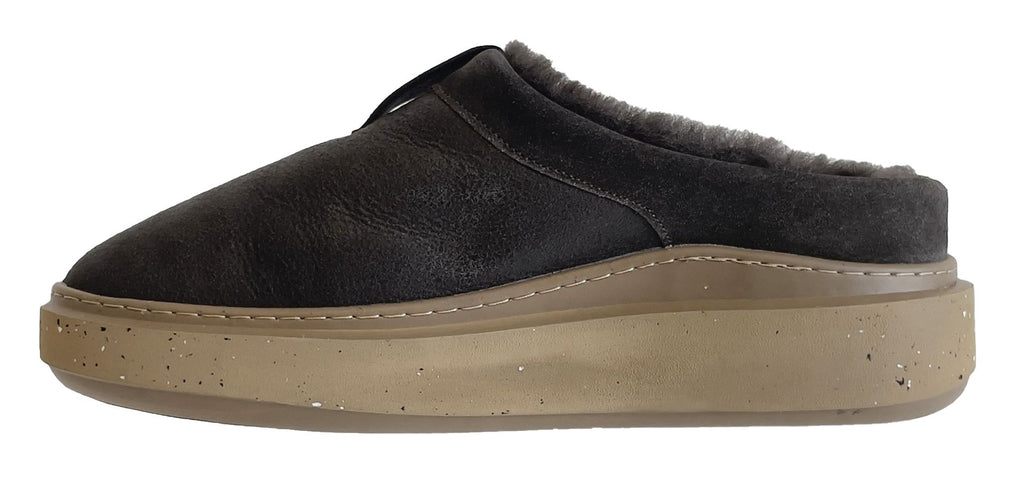 Adno Scarpe Blank Slide 1003 M Sheep Skin Coffee Nero Uomo - 2