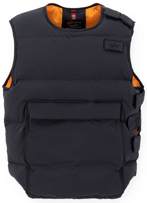 Alpha Industries Gilet Protector Puffer Vest Black Uomo Nero