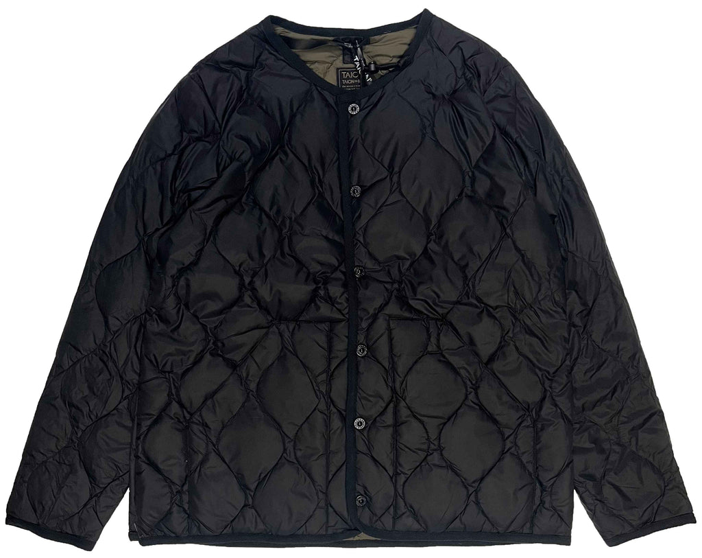 Taion Giacca Military Crew Neck Down Jacket Black Nero Uomo - 1