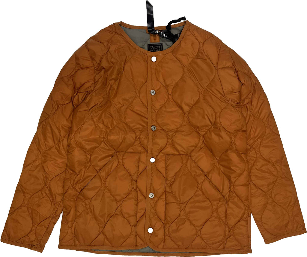 Taion Giacca Military Crew Neck Down Jacket Dark Orange Arancione Uomo - 1
