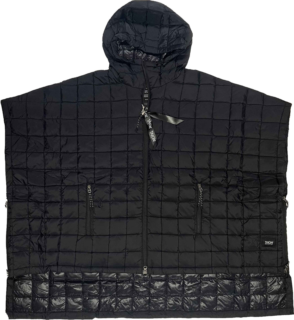 Taion Giacca Mountain Open Front Poncho Black Nero Uomo - 1