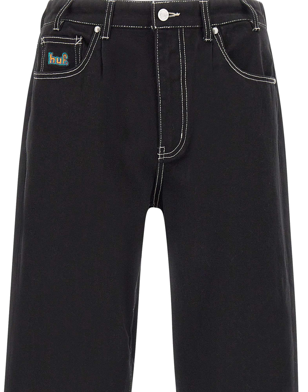 Huf Jeans Cromer Pant Black White Nero Uomo - 3