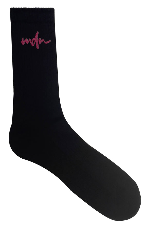 MDN calze Logo Socks black magenta
