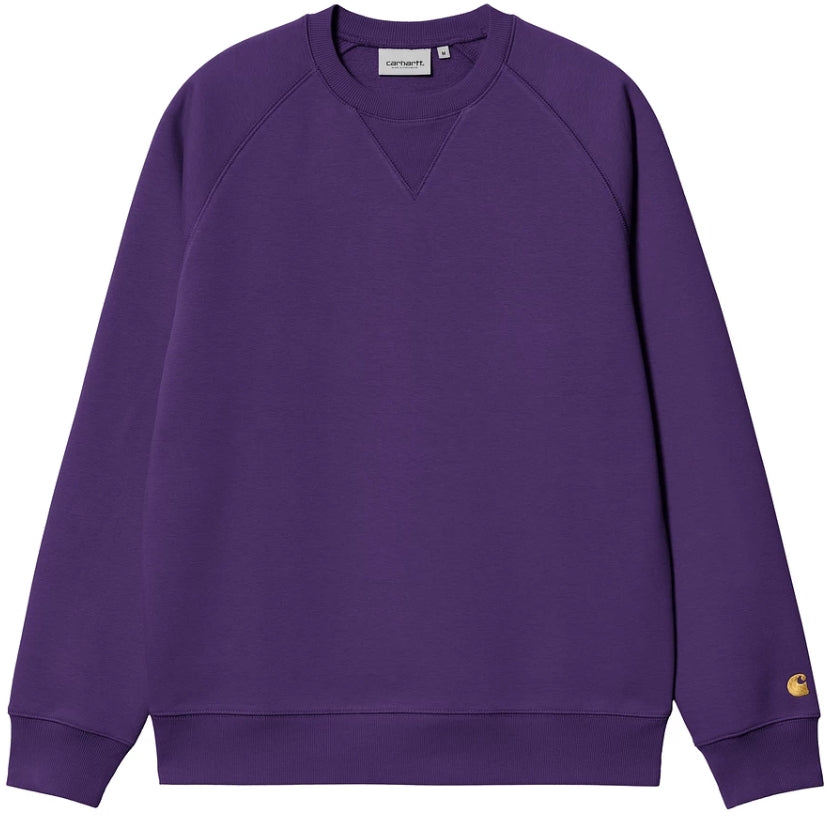 Carhartt Wip Felpa Chase Sweat Tyrian Gold Viola Uomo - 1