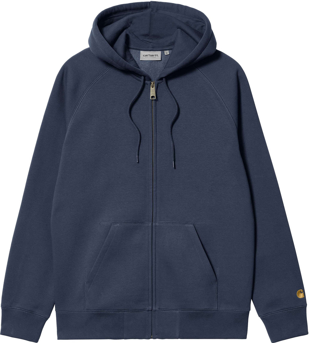 Carhartt Wip Felpa Hooded Chase Jacket Blue Gold Uomo - 1