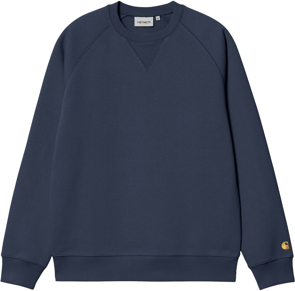Carhartt Wip Felpa Chase Sweat Blue Gold Uomo - 1