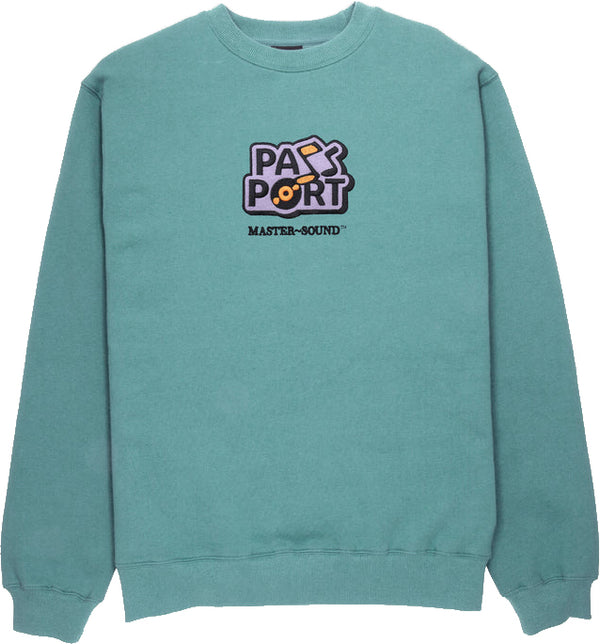 Pass Port felpa Master Sound Embroidered sweater washed out teal