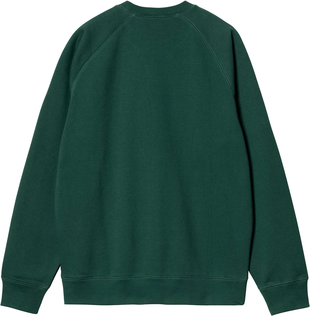 Carhartt Wip Felpa Chase Sweat Chervil Gold Verde Uomo - 2