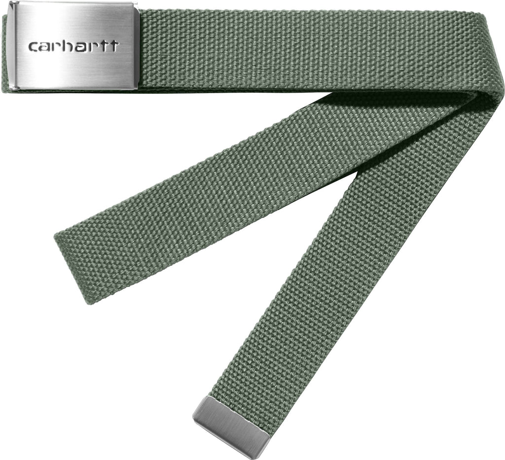 Carhartt Wip Cinta Clip Belt Chrome Park Verde Uomo - 1