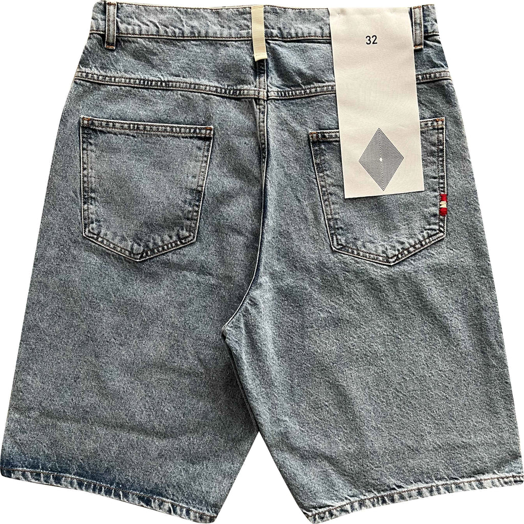 Amish Jeans Short Tommy Denim Real Stone Grigio Uomo - 2