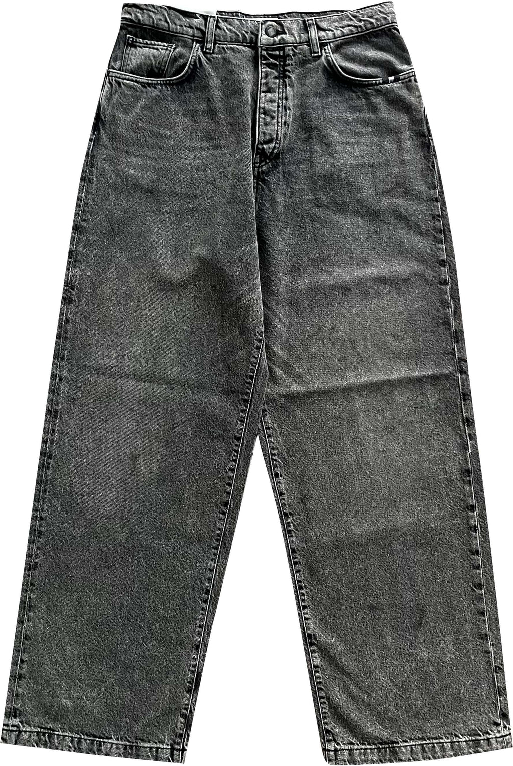 Amish Jeans Wide Denim Marble Black Grigio Uomo - 1