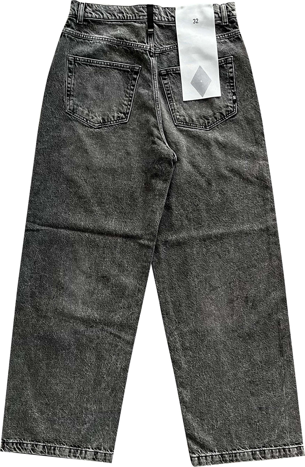 Amish Jeans Wide Denim Marble Black Grigio Uomo - 2