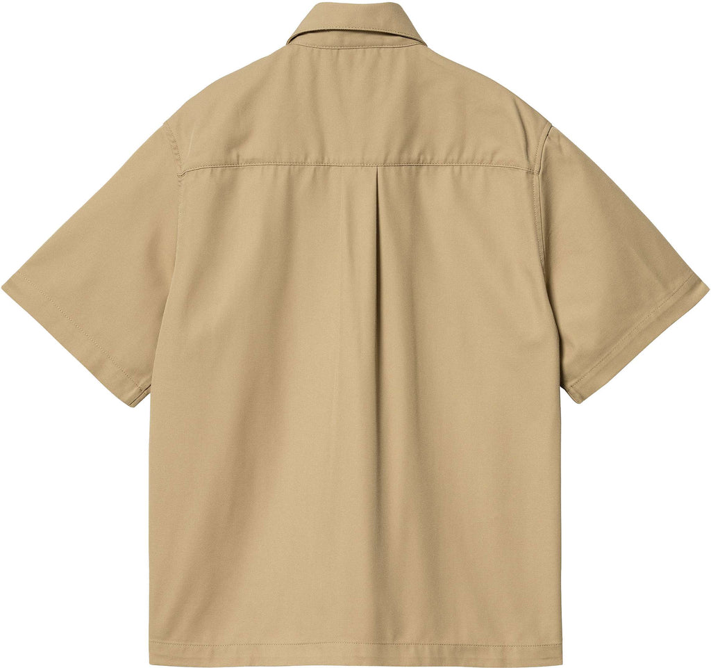 Carhartt Wip Camicia S/s Sandler Shirt Sable Rinsed Marrone Uomo - 2